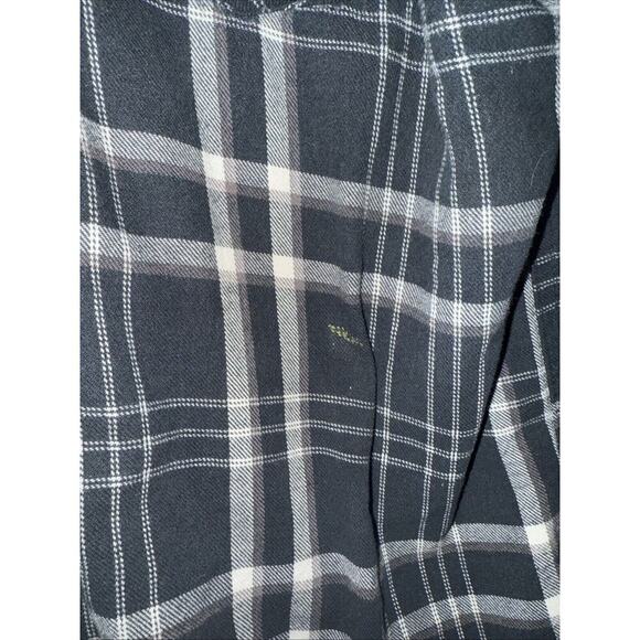 Vintage Y2K No Fear Men's M Button Up flannel Jacket Gray Plaid - Picture 5 of 7